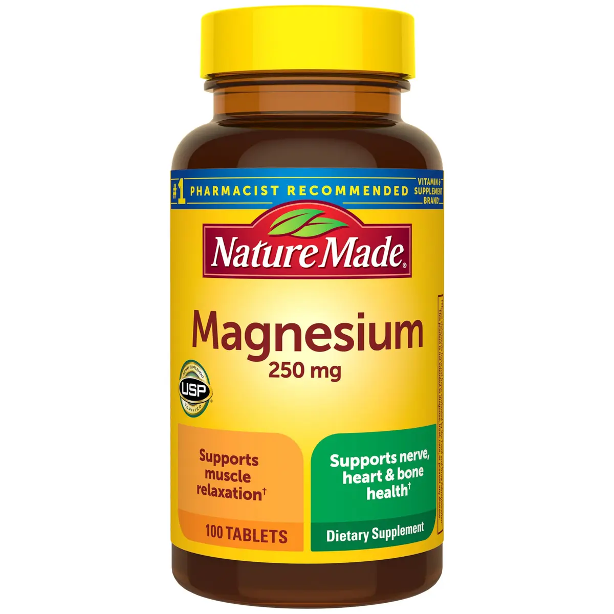 Nature Made Magnesium Oxide 250 mg Tablets 100 Count | Essential Mineral for Muscle, Heart, Bone & Nerve Health - main product image