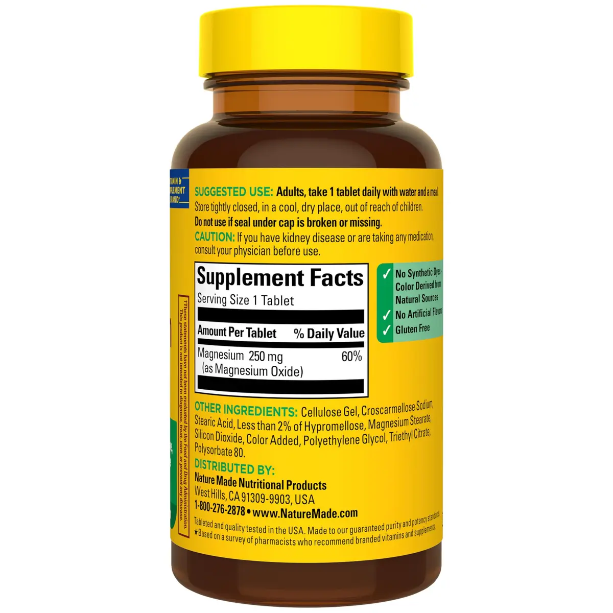 Nature Made Magnesium Oxide 250 mg Tablets 100 Count | Essential Mineral for Muscle, Heart, Bone & Nerve Health - view 8