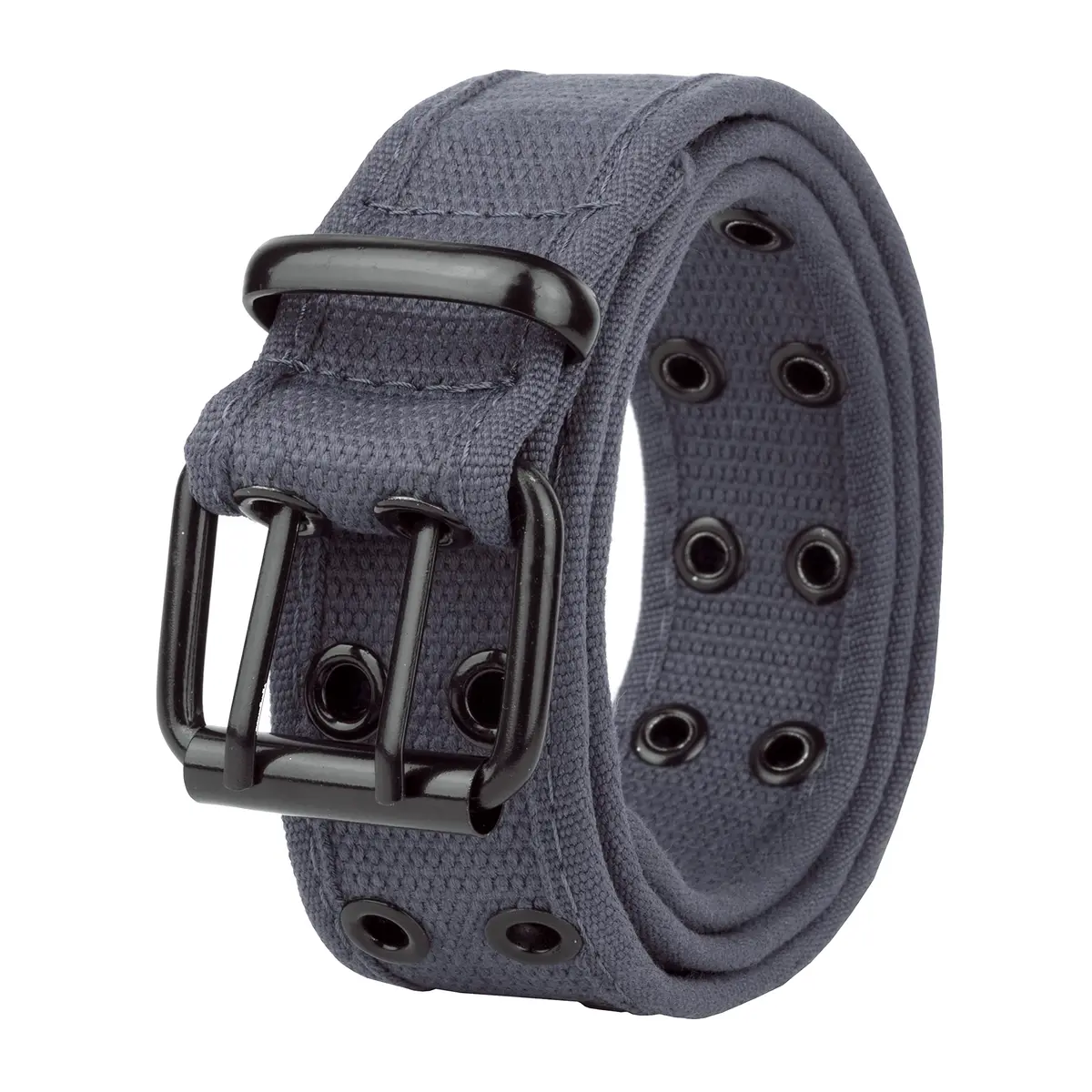Gelante Canvas Double Grommet Hole Belt Grey Medium (34-36 Inches) | Casual & Work Wear - main product image