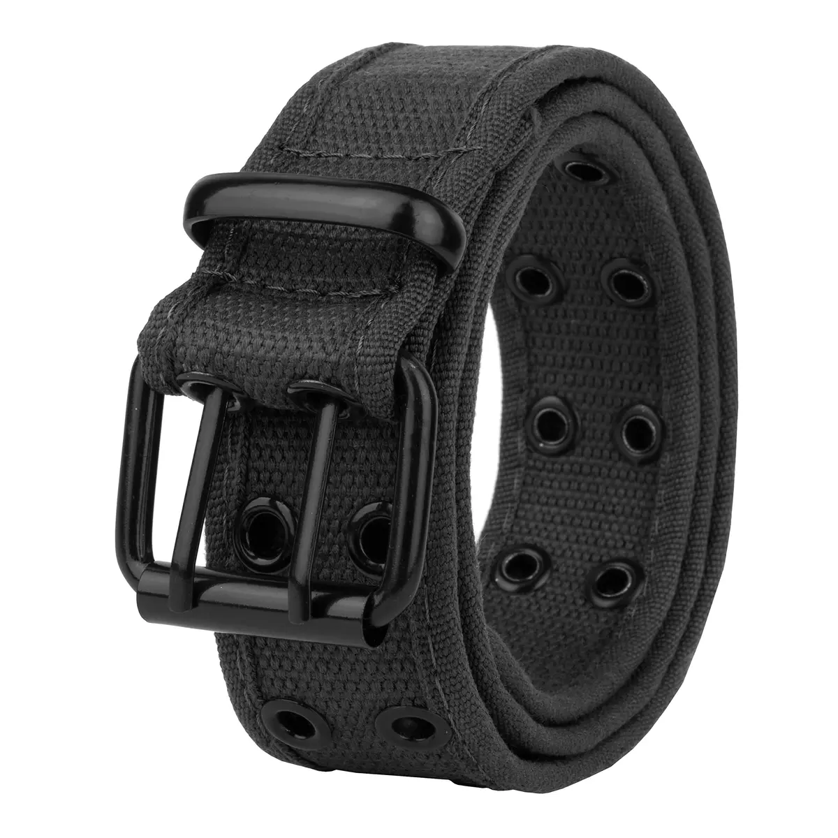 Gelante Canvas Double Grommet Hole Belt Medium (34-36 Inches) | Casual Web Belt with Metal Buckle - main product image