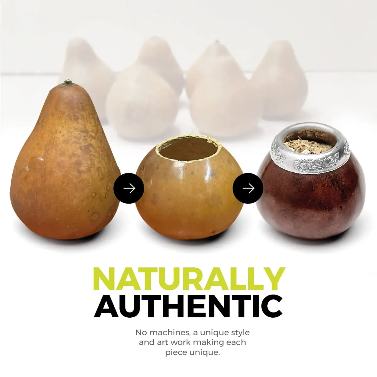 BALIBETOV Natural Yerba Mate Gourd Set 207ml (7 fl oz) | Authentic Handmade Cup from Argentina with Bombilla & Brush - view 5