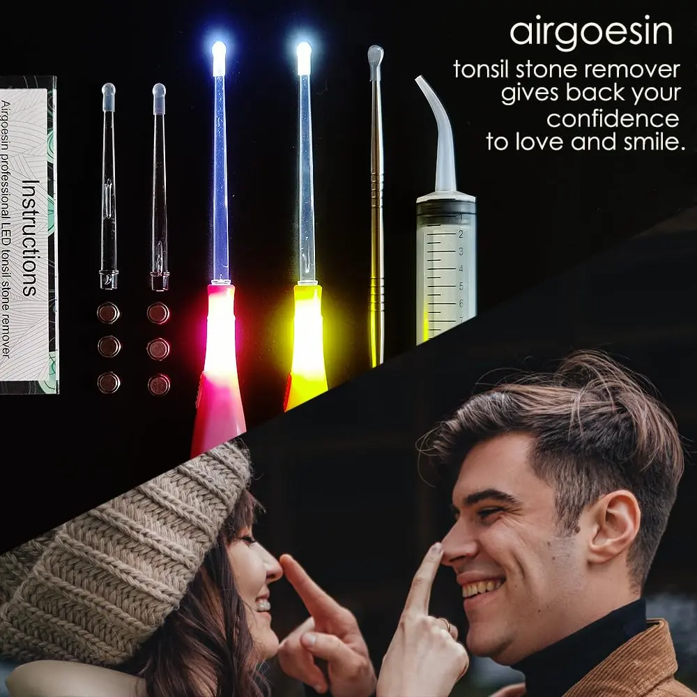 Airgoesin Tonsil Stone Remover LED Tool Kit 2 Sets | Painless Removal for Fresher Breath - view 7