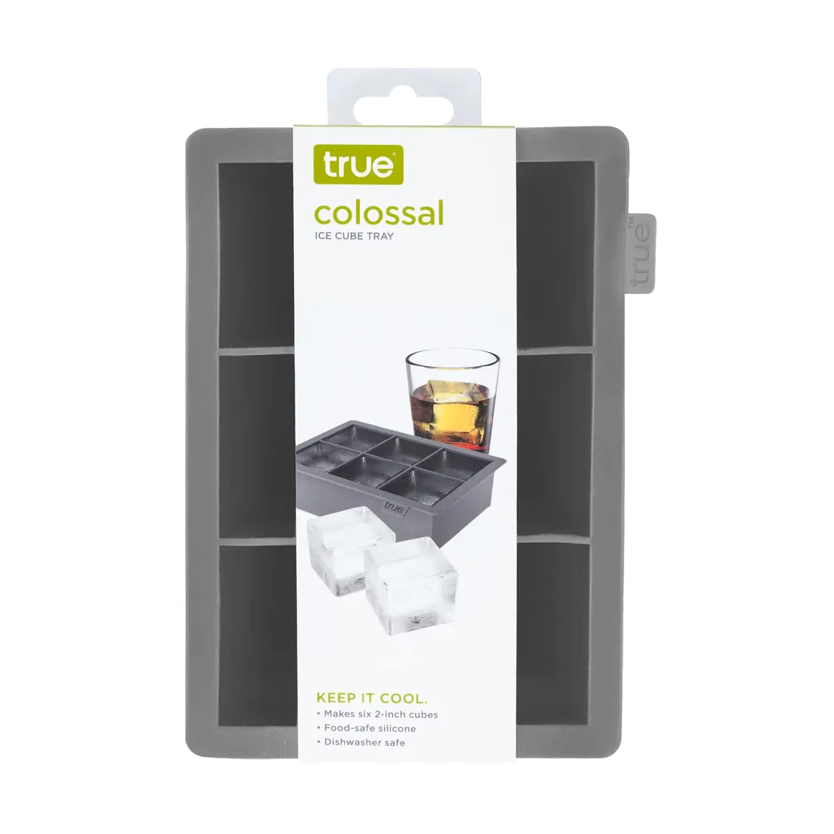 TRUE Large Silicone Ice Cube Tray for 2 Inch Cubes | Easy Release, Perfect for Whiskey & Cocktails - view 4
