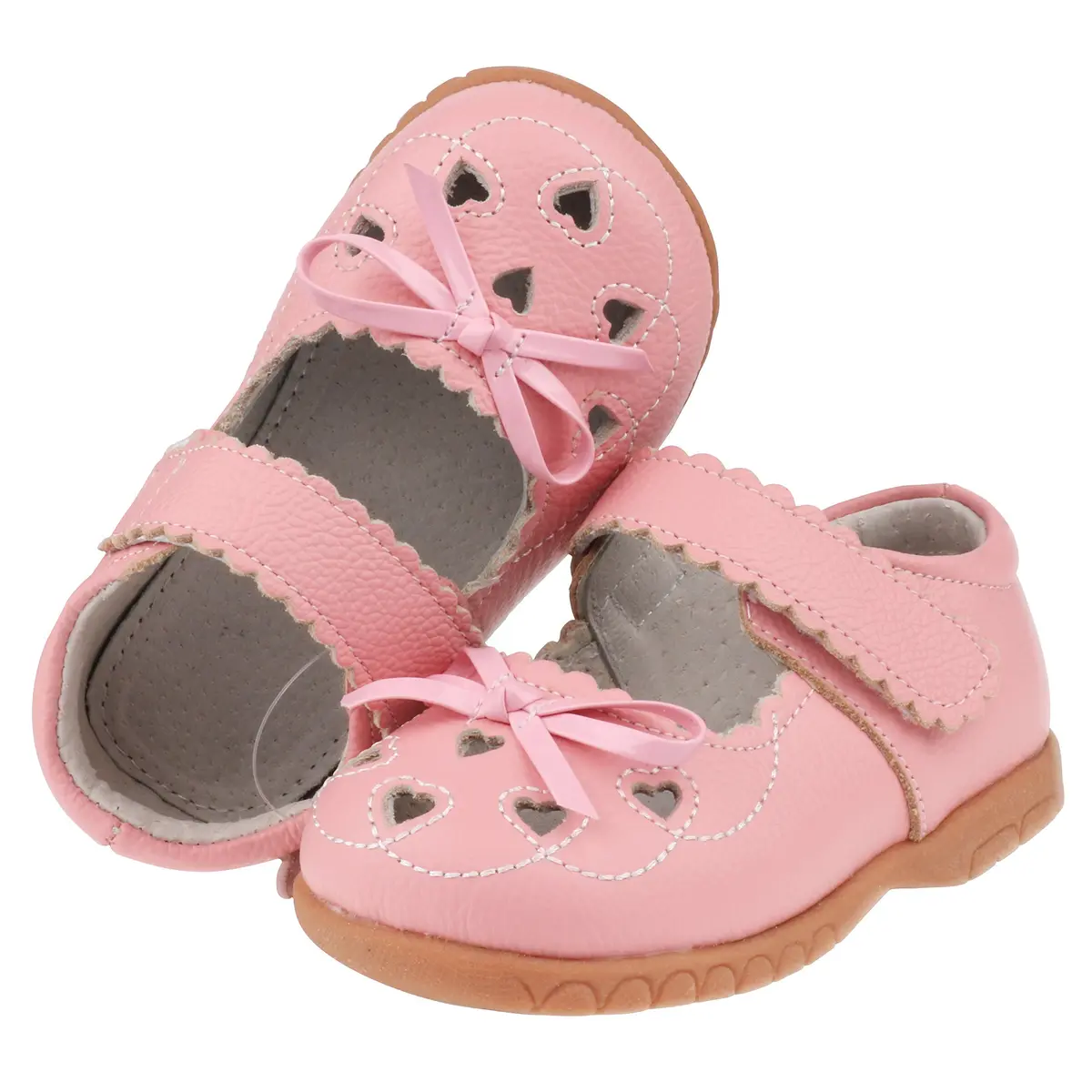 Femizee Girls Leather Bows Mary Jane Flat Shoes 1505 CN20 | Soft Genuine Leather, Toddler & Little Kid - view 5