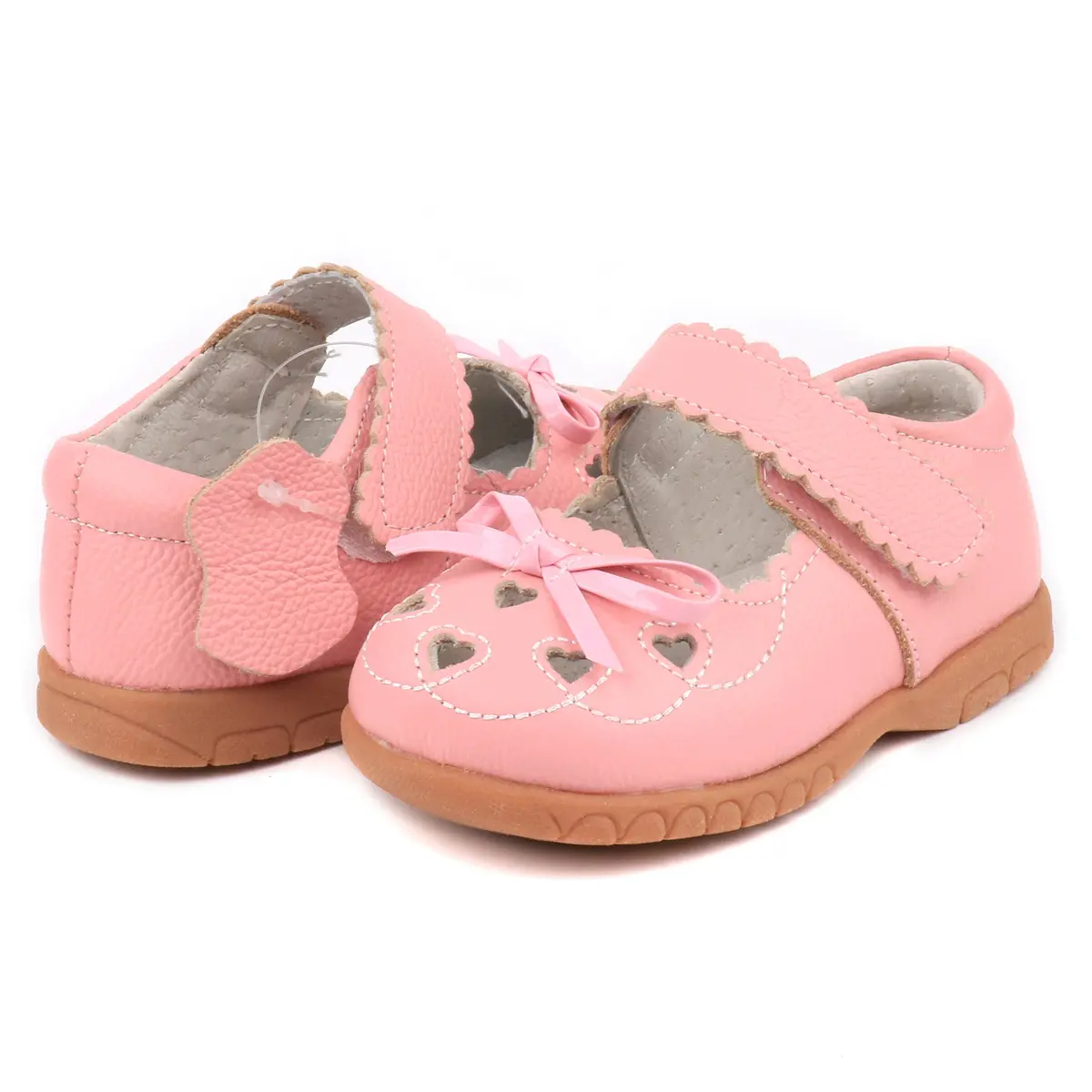 Femizee Girls Leather Bows Mary Jane Flat Shoes 1505 CN20 | Soft Genuine Leather, Toddler & Little Kid - view 6