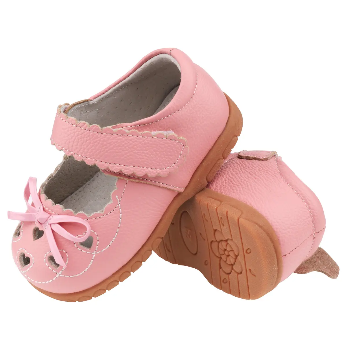 Femizee Girls Leather Bows Mary Jane Flat Shoes 1505 CN20 | Soft Genuine Leather, Toddler & Little Kid - view 4