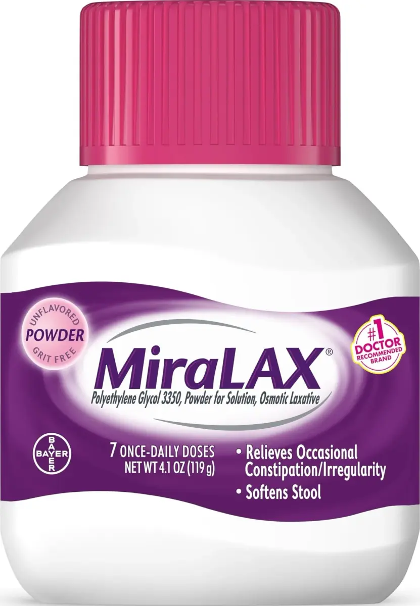 MiraLAX Gentle Constipation Relief Powder 116 g (4.1 oz) | Osmotic Laxative for Adults - main product image
