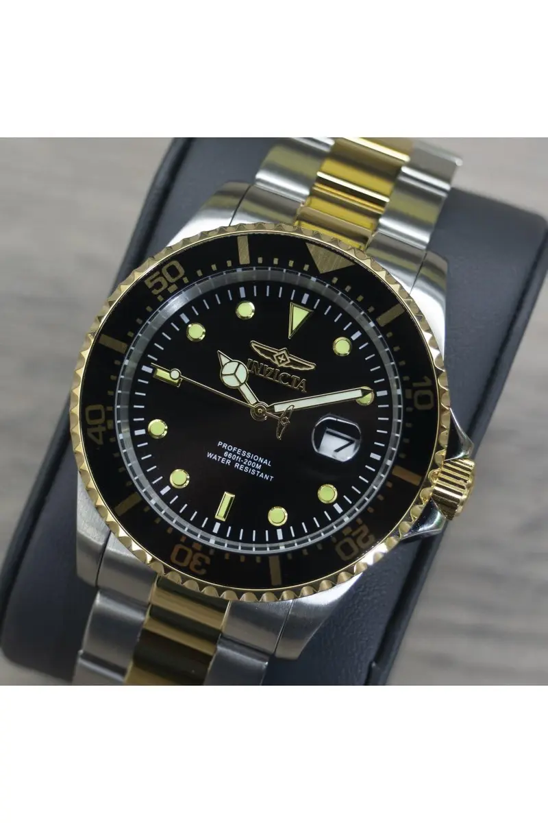 Invicta Men's Pro Diver Quartz Stainless Steel Two Tone Bracelet Watch | 43mm Diameter, 200M Water Resistance - view 7