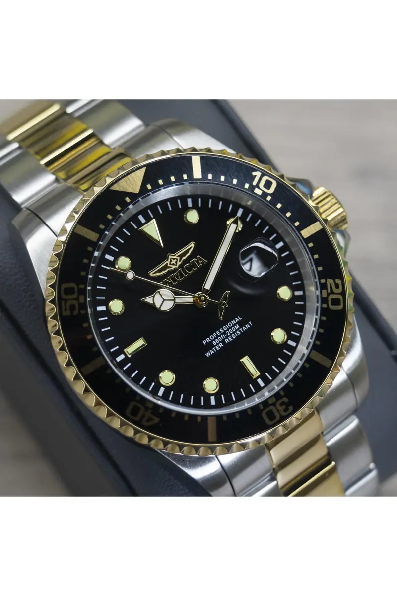 Invicta Men's Pro Diver Quartz Stainless Steel Two Tone Bracelet Watch | 43mm Diameter, 200M Water Resistance - view 8
