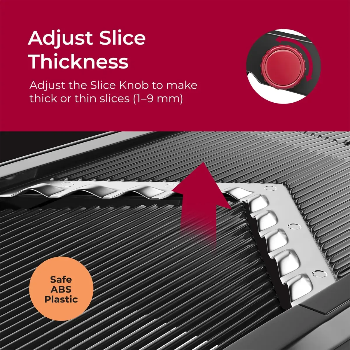 Mueller Austria V-Pro Mandoline Slicer Black | Adjustable Vegetable Chopper, Fruit, Cheese Grater, Potato Chips Slicer - view 4