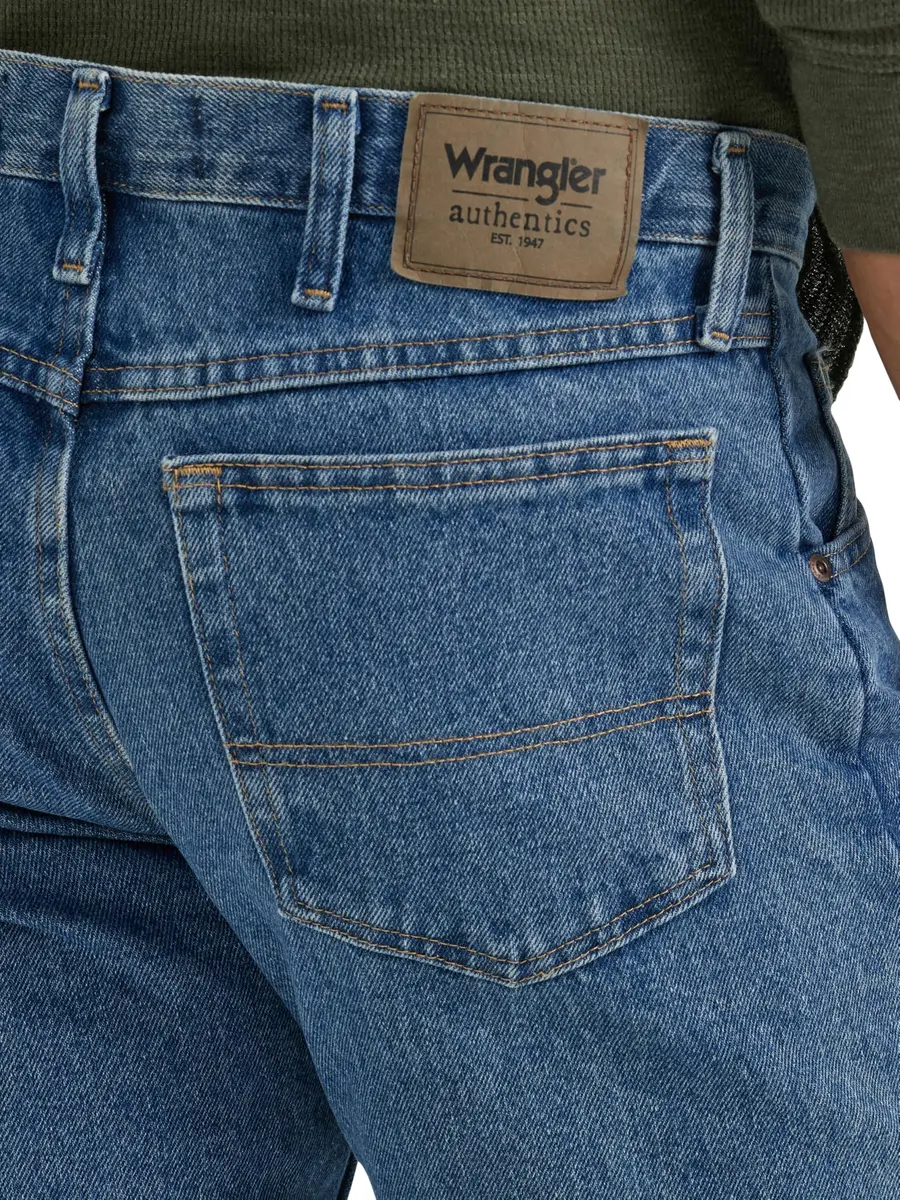 Wrangler Classic 5-pocket Regular Fit Cotton Jean, Stonewash Mid, 36W x 28L | Durable Comfort for Men - view 5