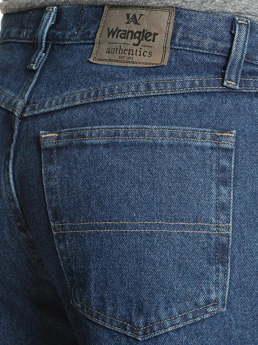 Wrangler Classic 5-pocket Relaxed Fit Cotton Jean, Dark Stonewash, 44W x 29L | Casual Comfort - view 6