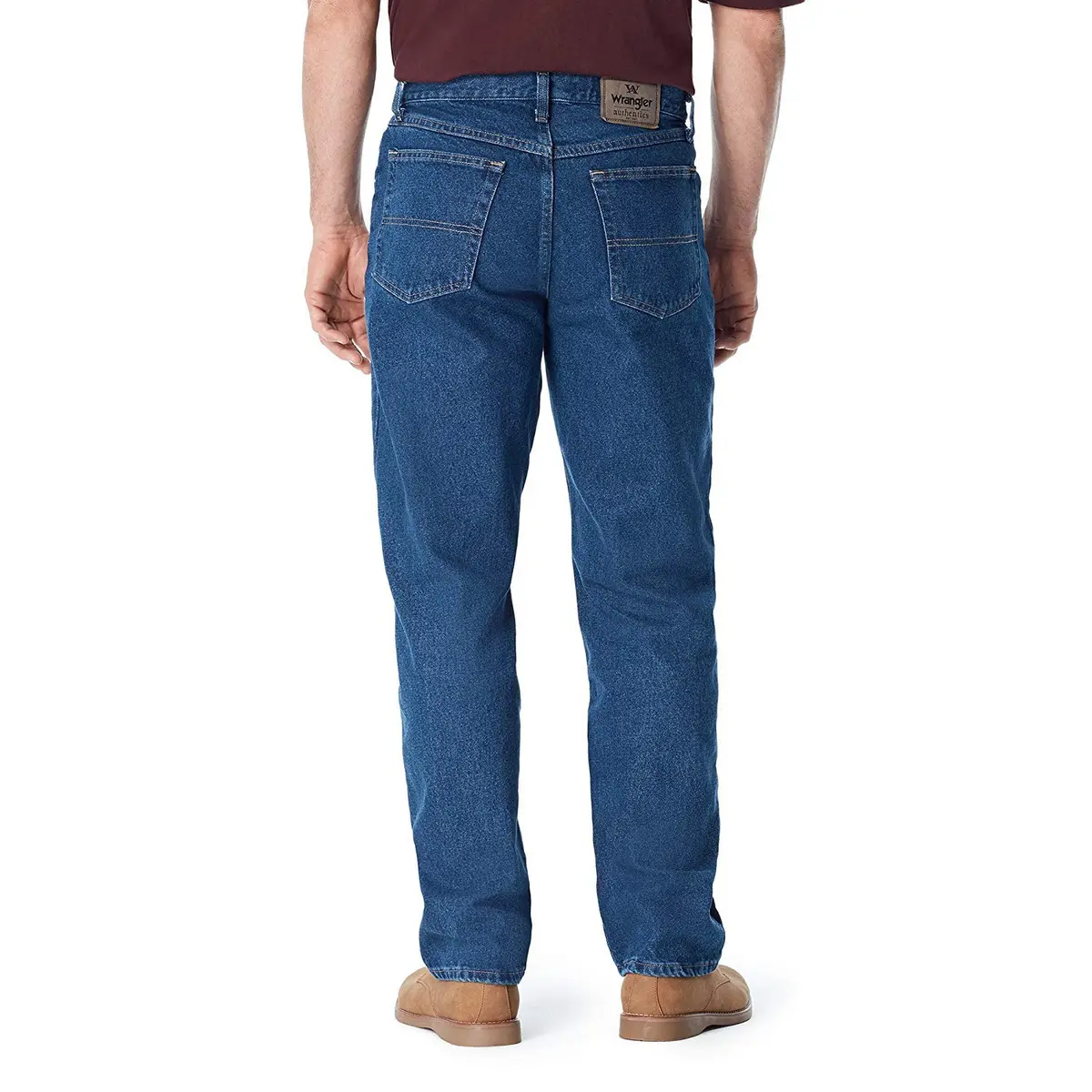 Wrangler Classic 5-pocket Relaxed Fit Cotton Jean, Dark Stonewash, 52W x 32L | Casual Comfort - view 3