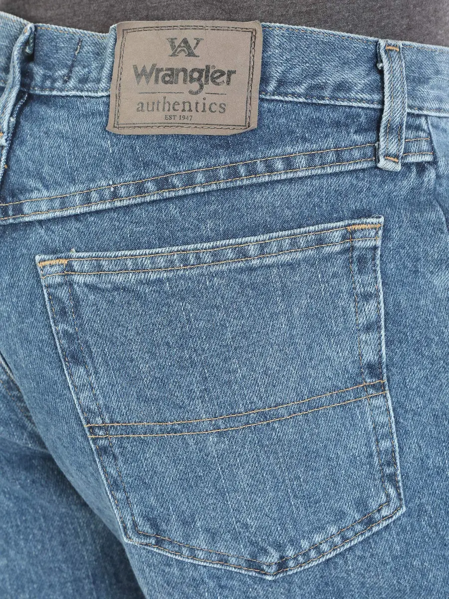 Wrangler Authentics Classic 5-pocket Relaxed Fit Cotton Jean 54W (137cm) | Vintage Stonewash, Big & Tall - view 5