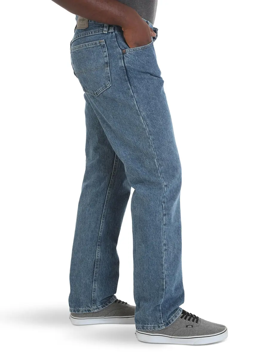 Wrangler Authentics Classic 5-pocket Relaxed Fit Cotton Jean 54W (137cm) | Vintage Stonewash, Big & Tall - view 2