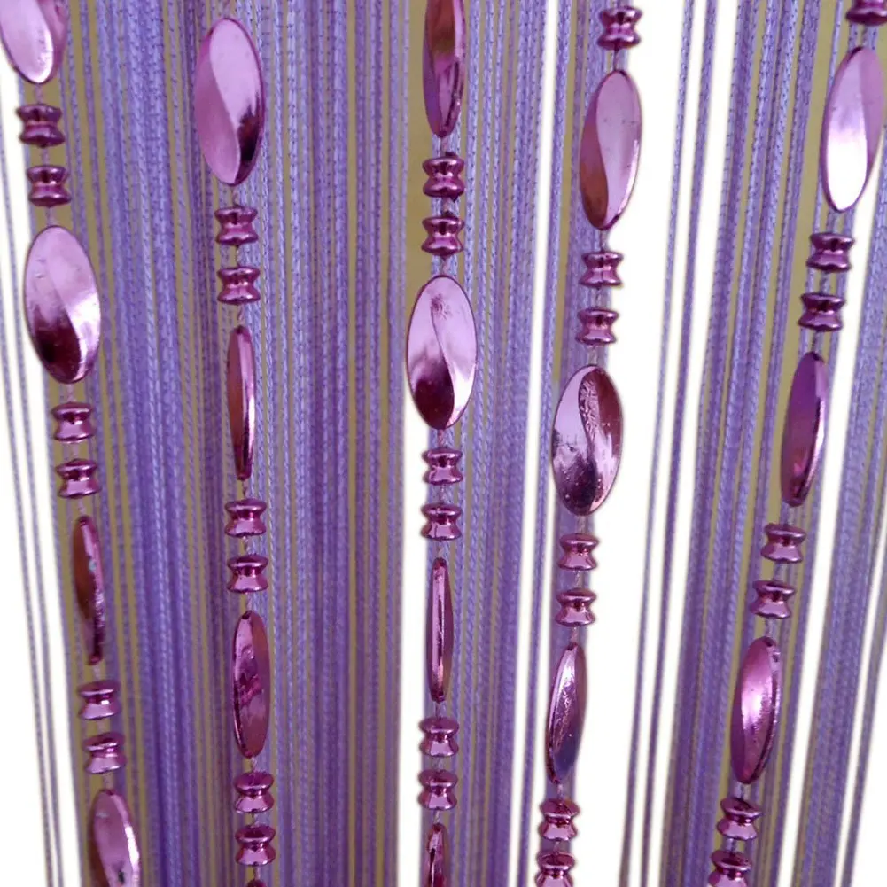 ZiDeTang Beaded Door Curtain Fringe Tassel Living Room Divider 39.3" x 78.5" | Art Deco Semi-sheer - main product image