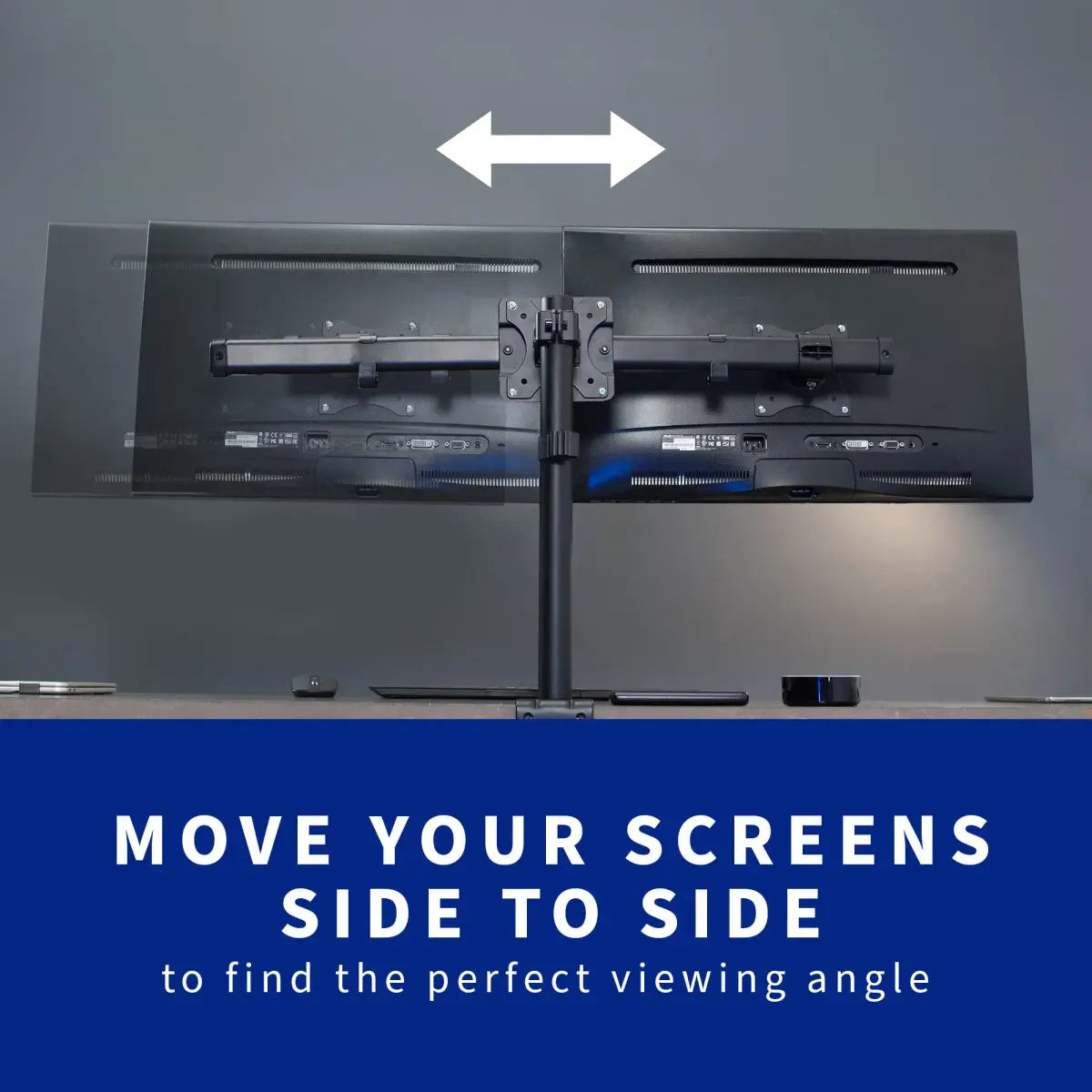 VIVO Dual VESA Bracket Adapter MOUNT-VW02A for 2 Monitors up to 27" | Supports 75x75mm & 100x100mm VESA - view 8