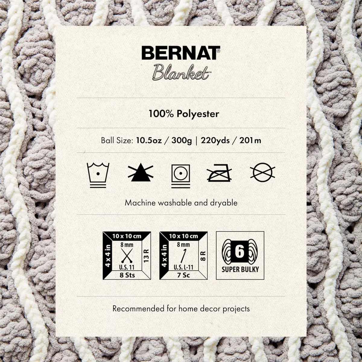 Bernat Blanket Brights Yarn 300g | Super Bulky Polyester for Cozy Projects - view 7