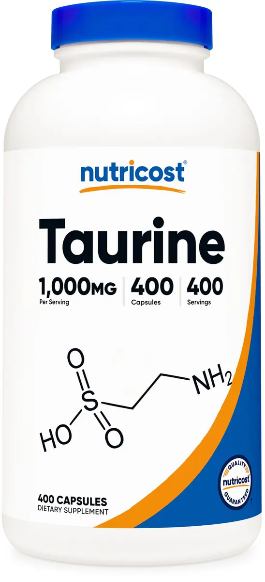 Nutricost Taurine 1000mg | Essential Amino Acid for Brain & Heart Support (70-120 chars) - main product image