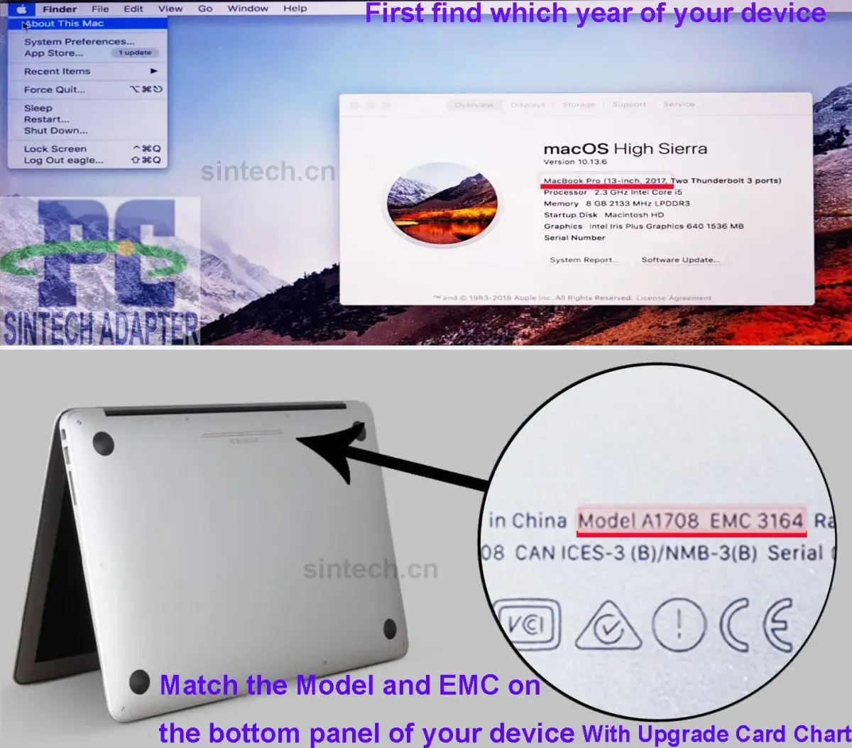 Sintech NGFF M.2 NVMe SSD Adapter Card for 2013-2015 Macs | 1-Pack, Black - view 7