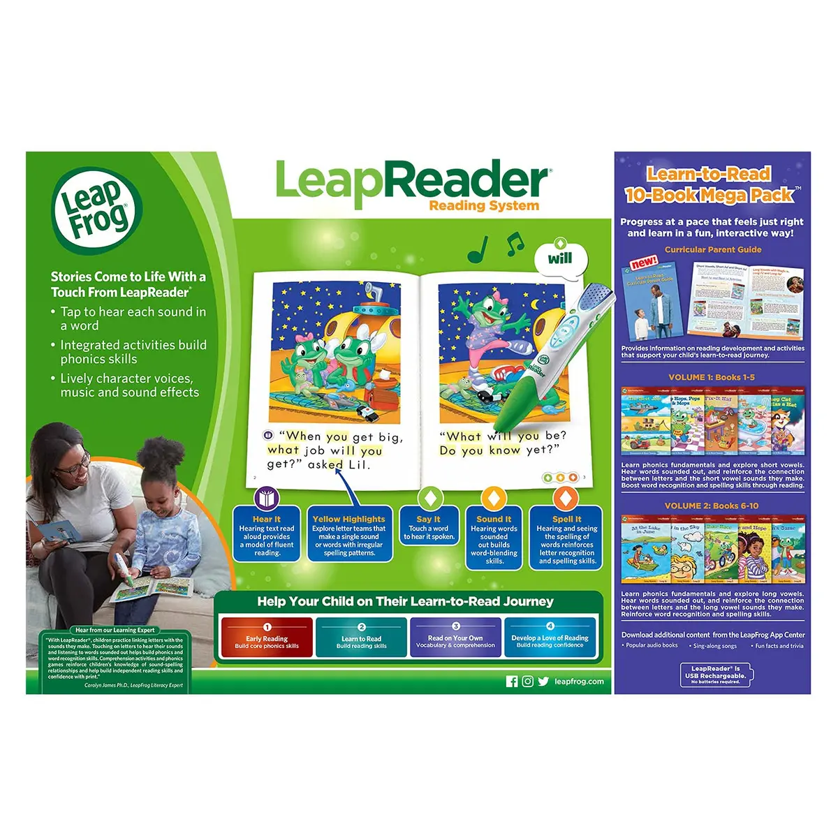 LeapFrog LeapReader System Learn to Read 10 Book Bundle | Interactive Reading & Phonics for Kids 4-6 - view 8