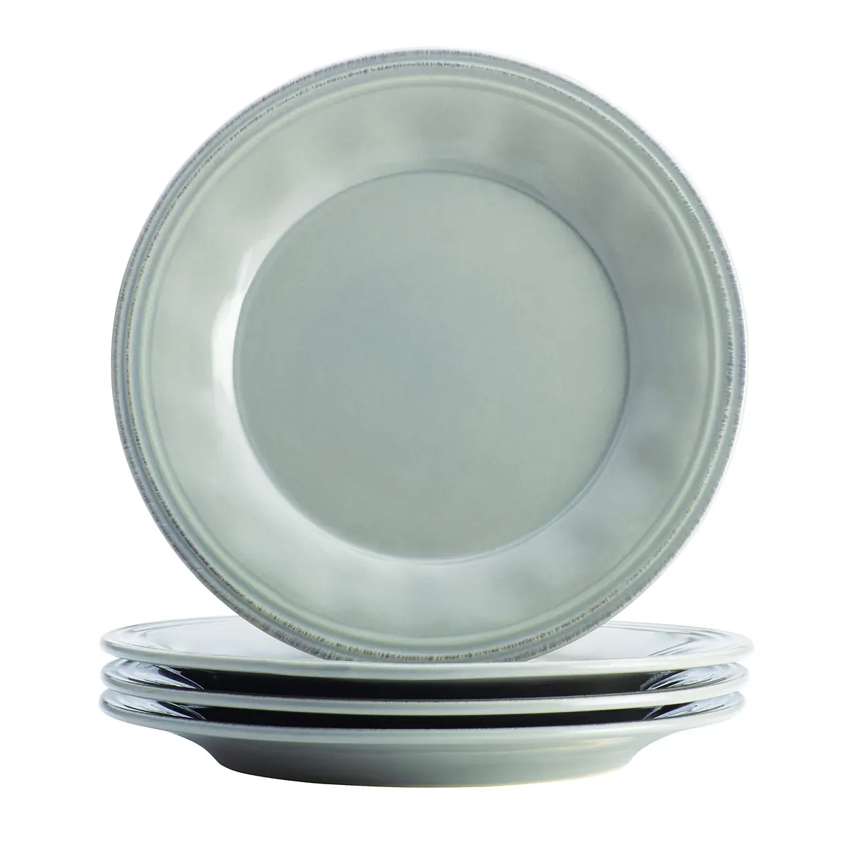 Rachael Ray Cucina Dinnerware 16-Piece Stoneware Dinnerware Set, Sea-Salt Grey | Rustic, Durable & Microwave Safe - view 5