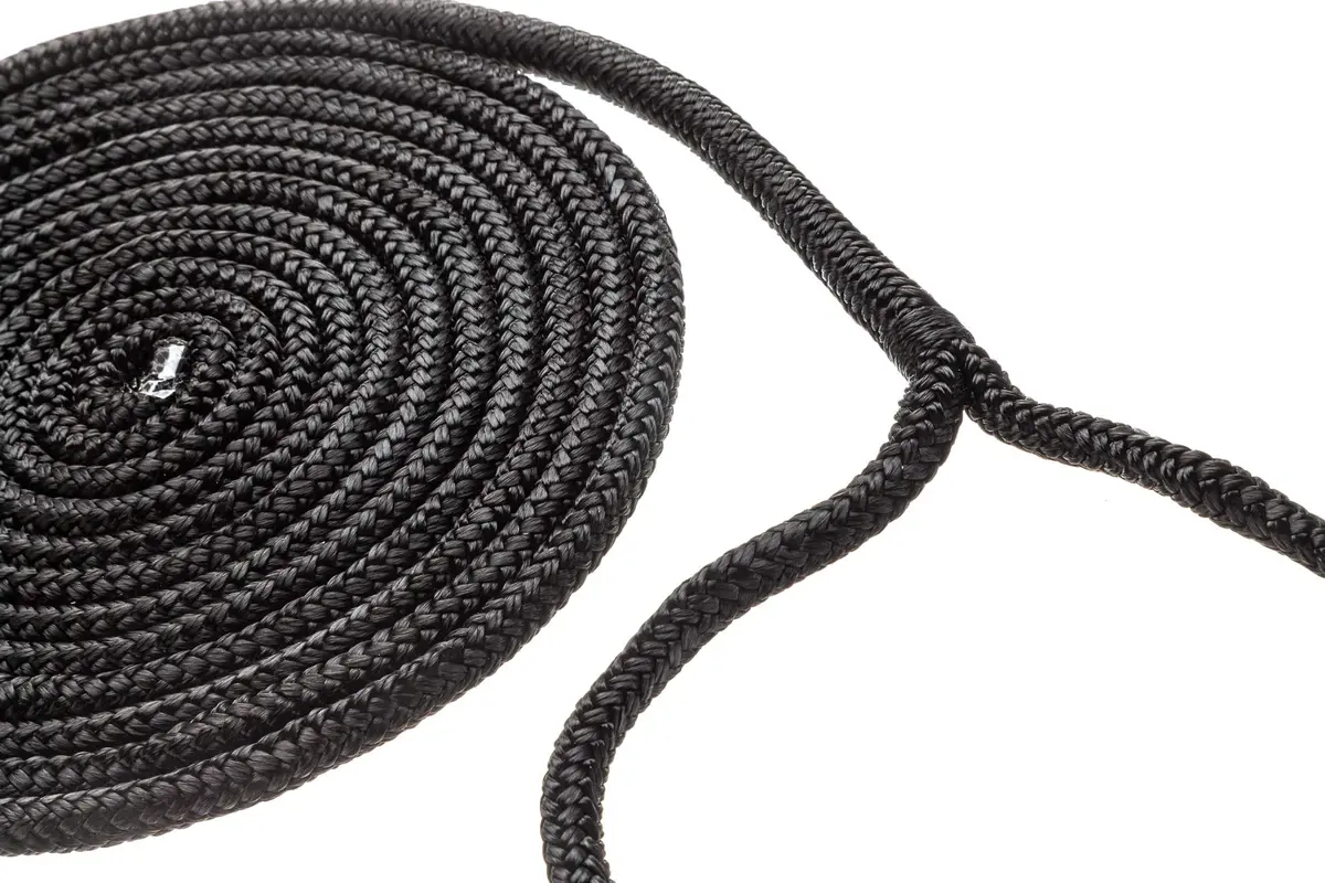 attwood Premium Double Braided Nylon Dock Line 3/8 inch x 15 ft | UV-Resistant, Black - view 4