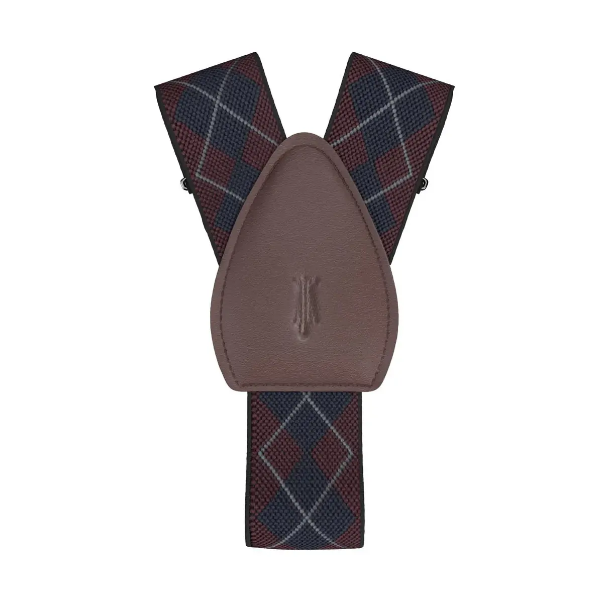 KK and Jay Supply Shirt Stays for Men - Premium Stay Tucked Shirt Garters (Argyle Navy/Maroon) | Keeps Shirts Neat & Wrinkle-Free - view 4