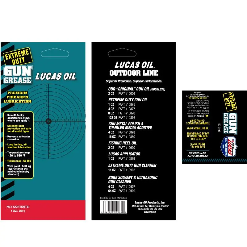 Lucas Oil Extreme Duty Gun Grease 1 oz (28.35 g) | USA-Sourced for Automotive Maintenance - view 2