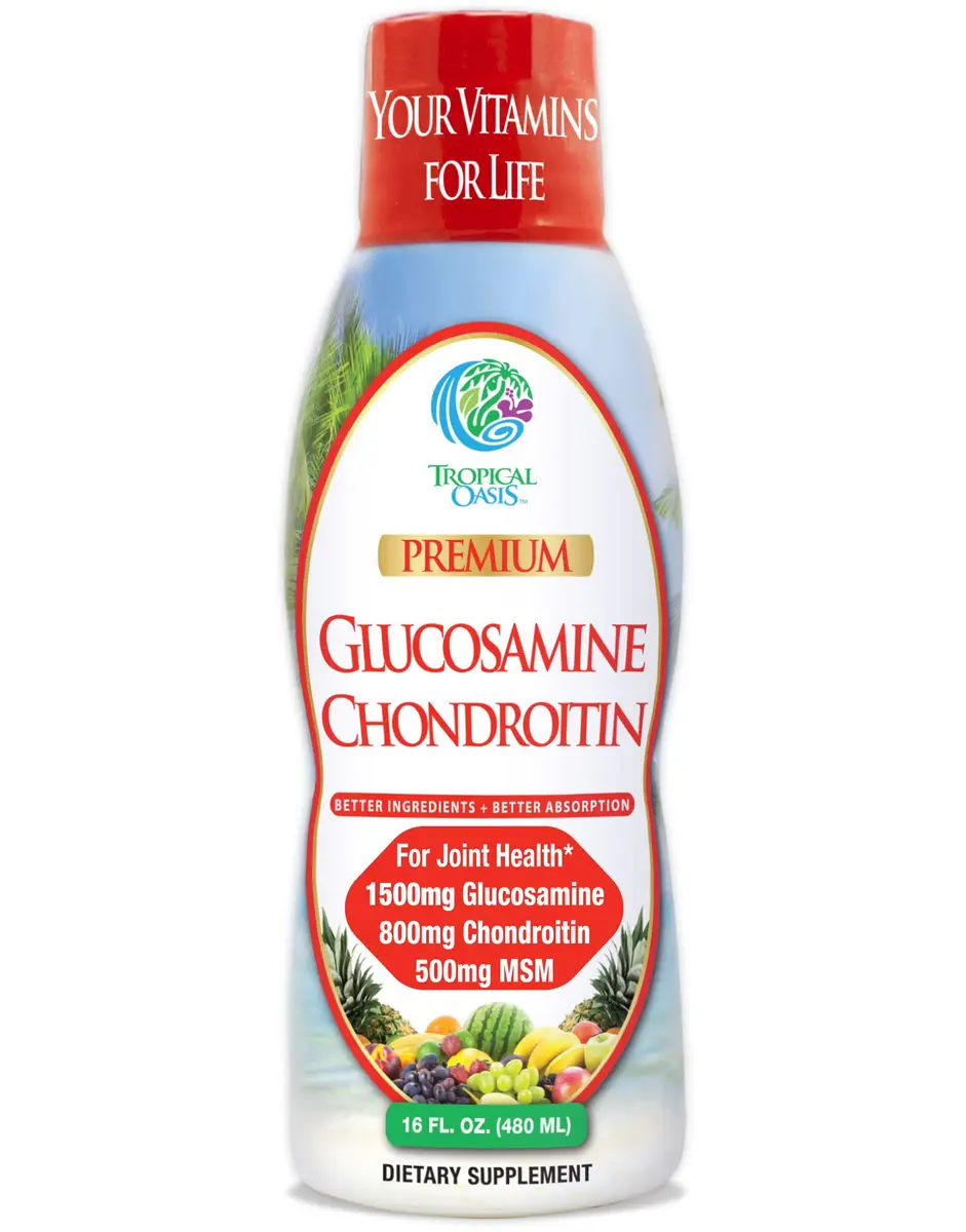 Tropical Oasis Liquid Glucosamine Chondroitin & MSM 16oz | Supports Joint Flexibility & Comfort - main product image