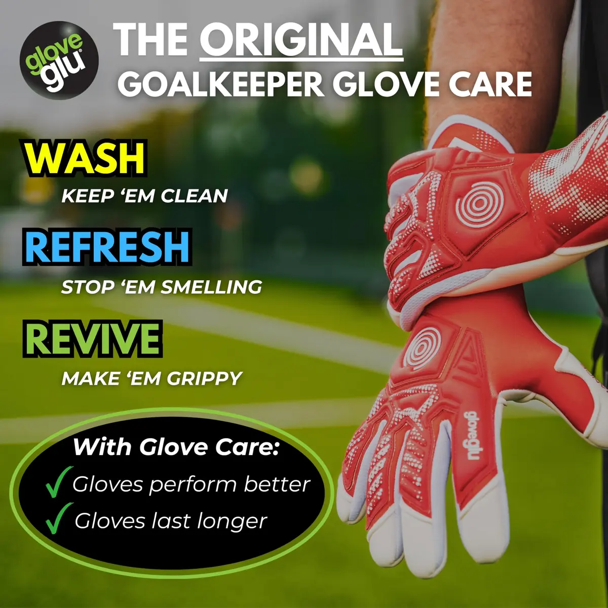 Gloveglu MEGAgrip Goalkeeper Glove Grip Spray 118ml (4 fl. oz) | Enhanced Catching & Ball Control - view 7