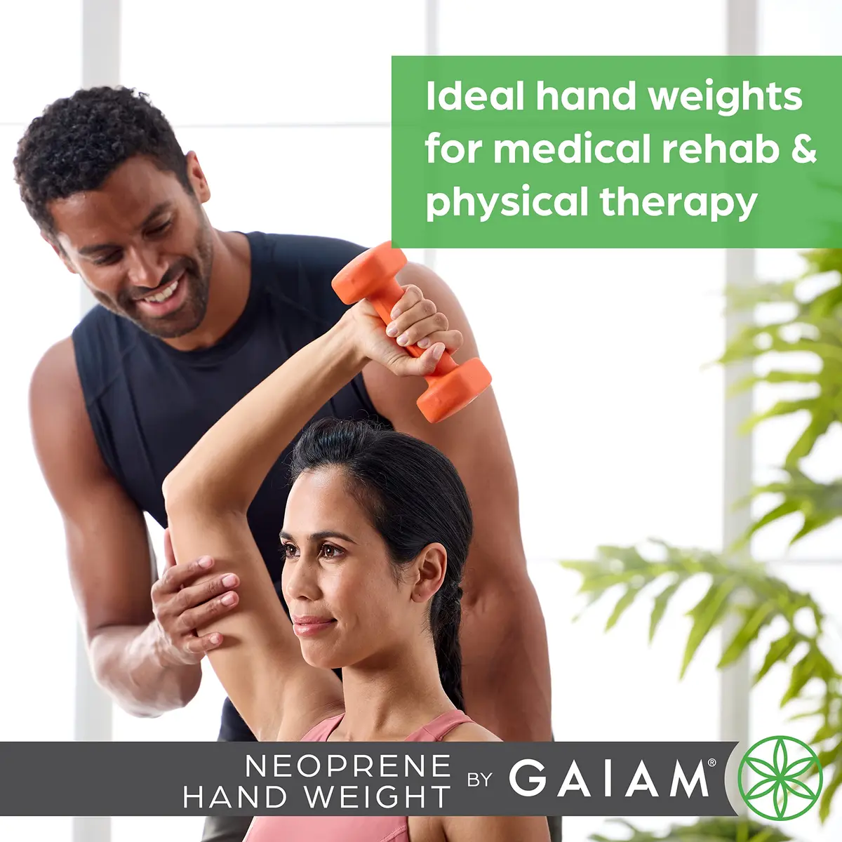 Gaiam Neoprene Dumbbell Hand Weight 3lb | Non-Slip, Hexagon Shape, Sold Singly - view 5