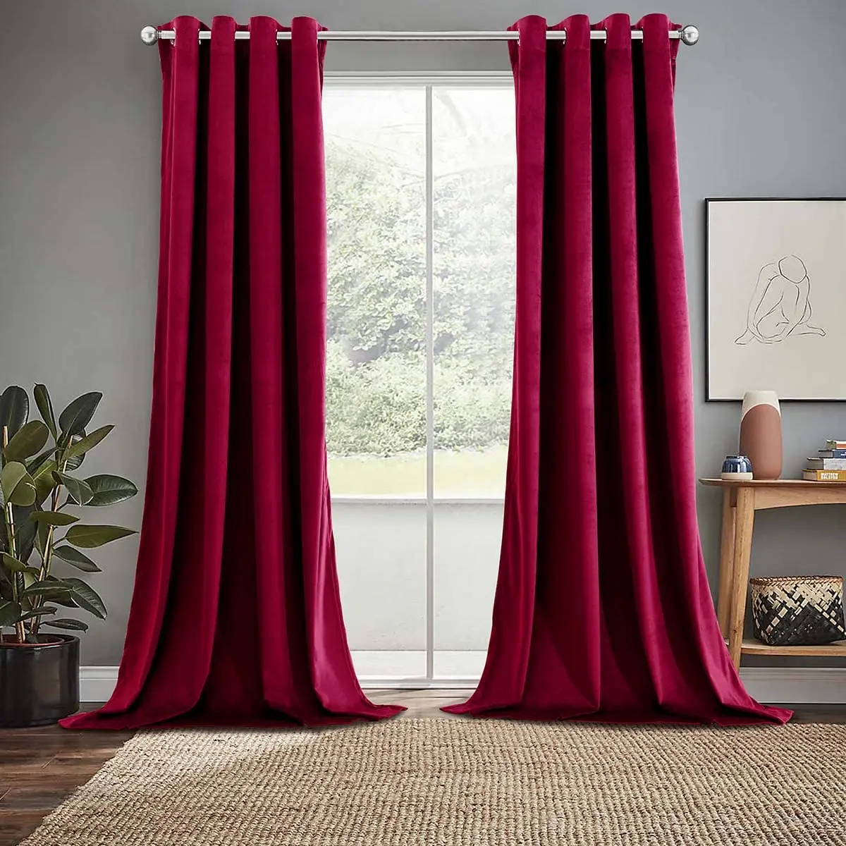 Royal Hotel Velvet Blackout Curtain Panels 52"W x 84"L | Heavyweight Soft Velvet for Home & Bedroom - main product image