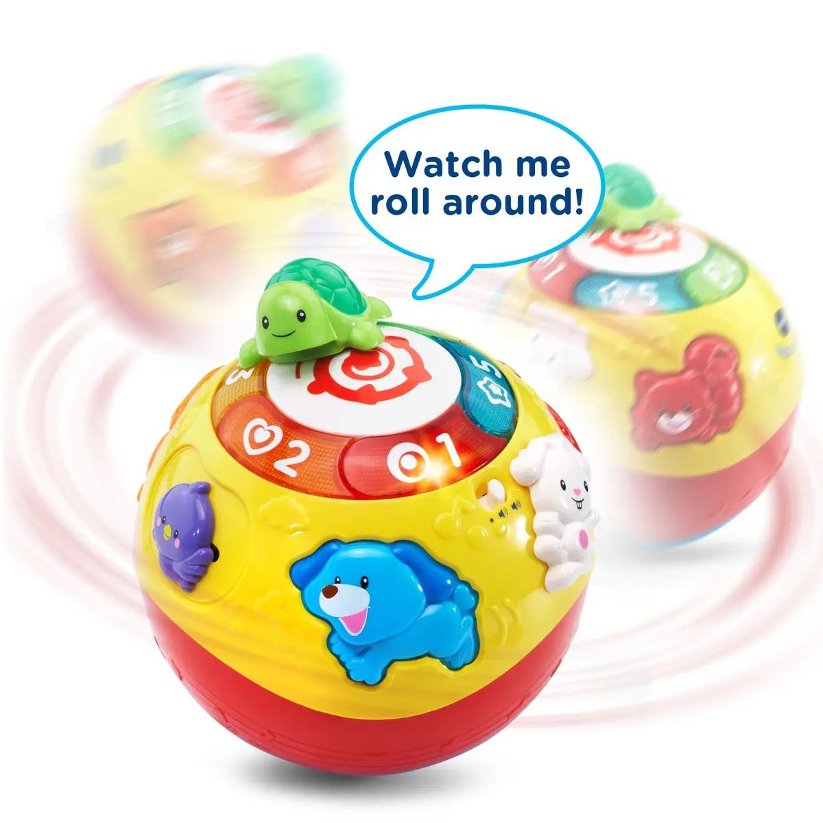VTech Wiggle and Crawl Ball, Multicolor | Interactive Baby Toy with Lights & Songs - view 2