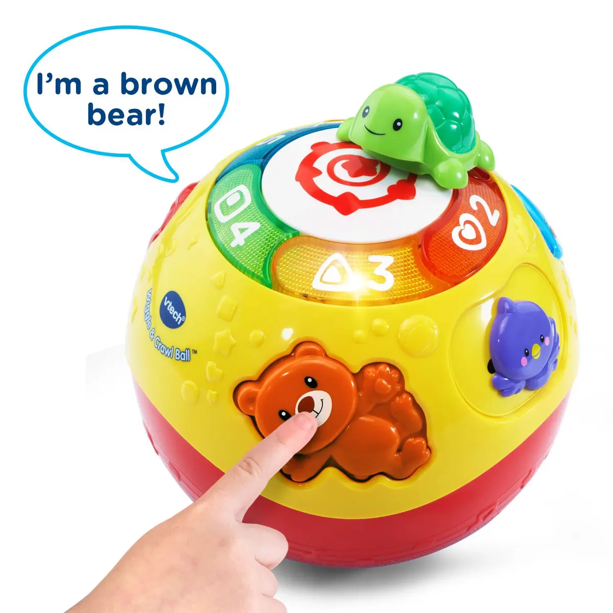 VTech Wiggle and Crawl Ball, Multicolor | Interactive Baby Toy with Lights & Songs - view 4