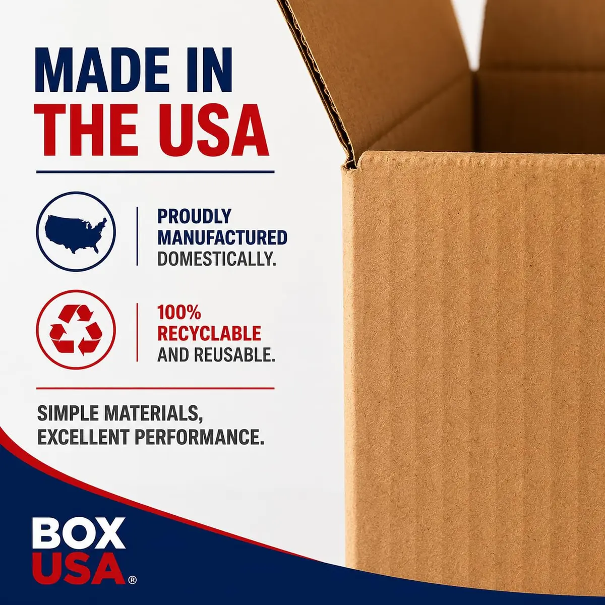 BOX USA 20x14x6" Corrugated Shipping Box | Supports 65 lbs, 25-Pack, Kraft Material, Lightweight, Recyclable - view 5
