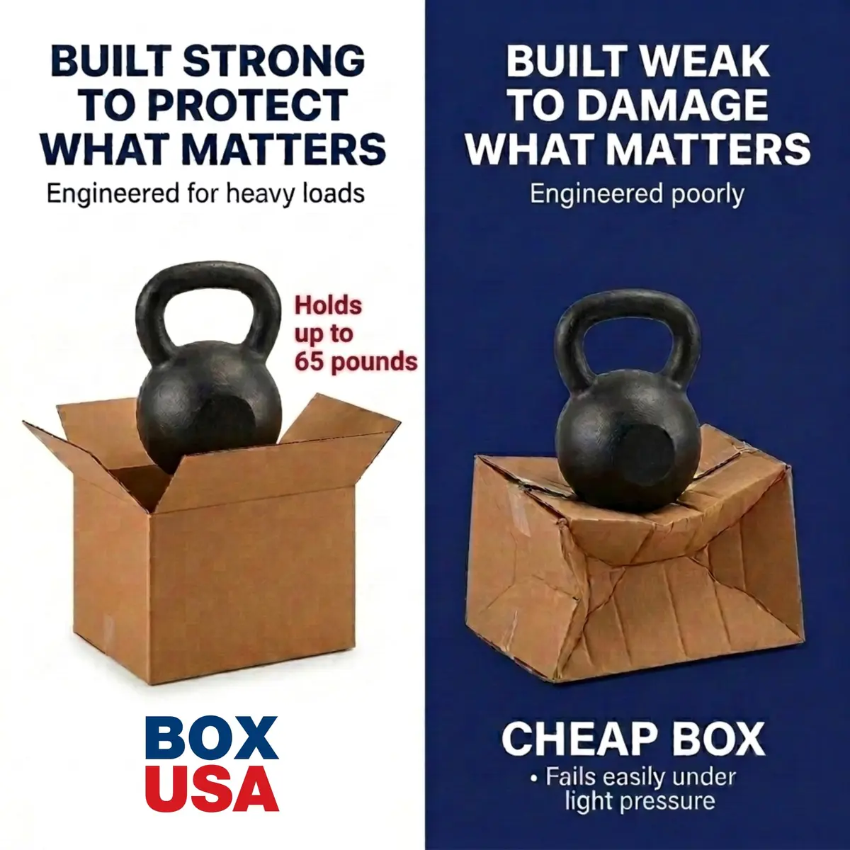 BOX USA 20x14x6" Corrugated Shipping Box | Supports 65 lbs, 25-Pack, Kraft Material, Lightweight, Recyclable - view 3