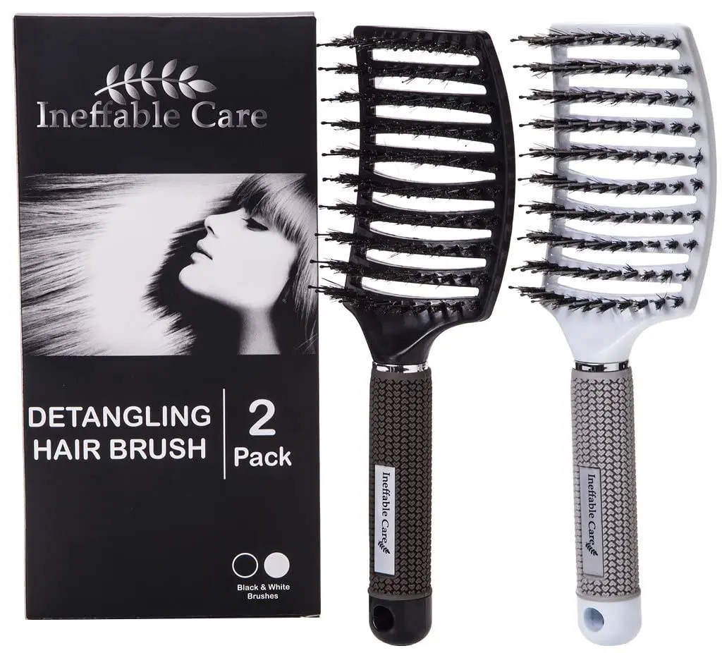 Ineffable Care Boar Bristle Hair Brush set – Curved & Vented for Wet & Dry Detangling, All Hair Types | Gift Kit (70-120 chars) - view 5