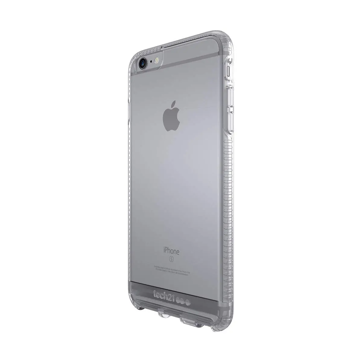 tech21 Impact Clear Case for iPhone 6 Plus/6S Plus – Matte Black | 2mm Slim Fit Drop Protection - main product image