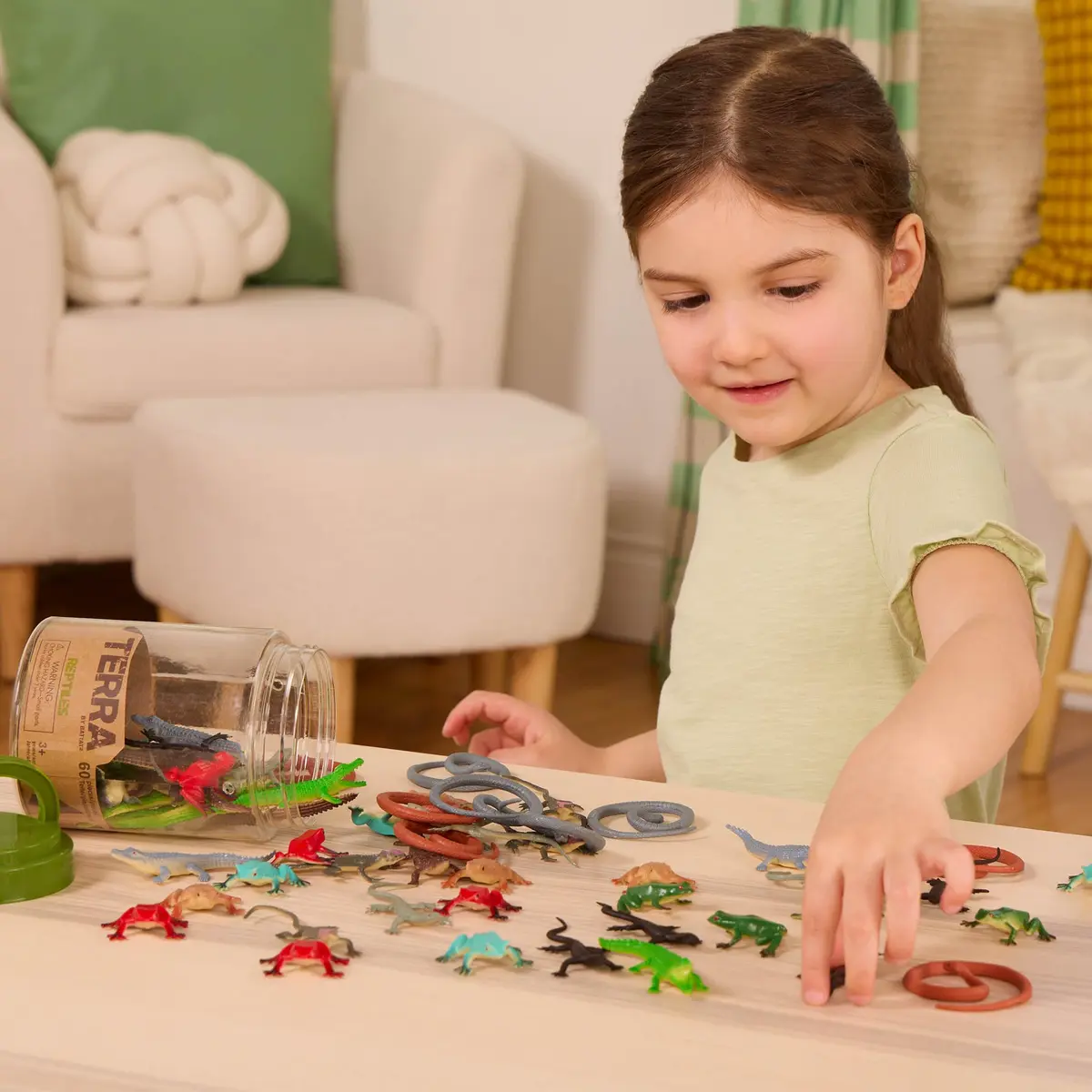 Terra by Battat Reptile Animal Tube 60pc Miniature Figures | Educational Toy for Kids 3+ - view 2