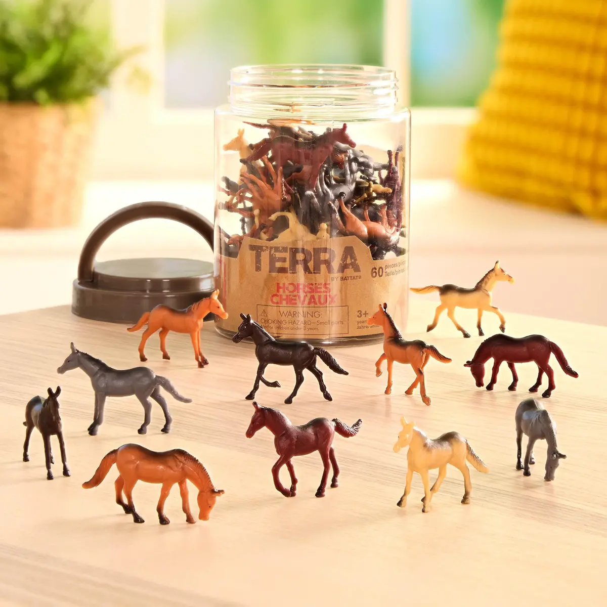 Terra by Battat 60 Wild Horses Tube Miniature Animal Figures | ASTM-Tested Educational Toy - view 5