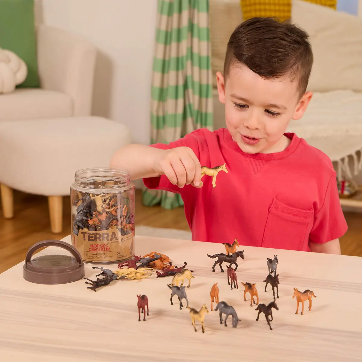 Terra by Battat 60 Wild Horses Tube Miniature Animal Figures | ASTM-Tested Educational Toy - view 2