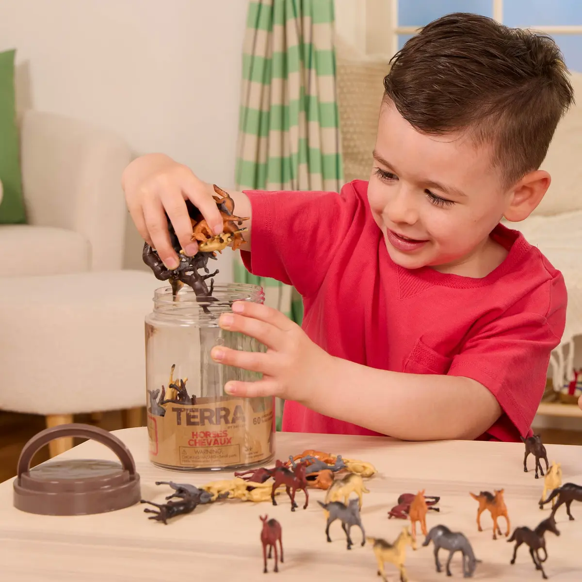 Terra by Battat 60 Wild Horses Tube Miniature Animal Figures | ASTM-Tested Educational Toy - view 3