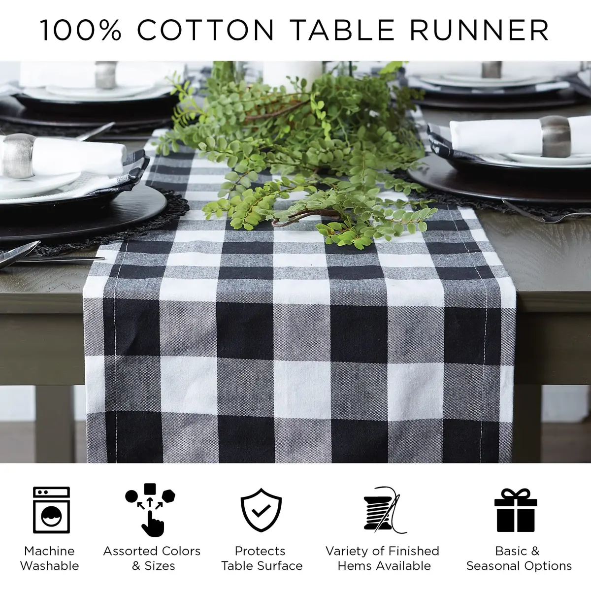 DII Handmade Chindi Tabletop 14x72 Natural | Unique Recycled Fabric Table Runner - view 4
