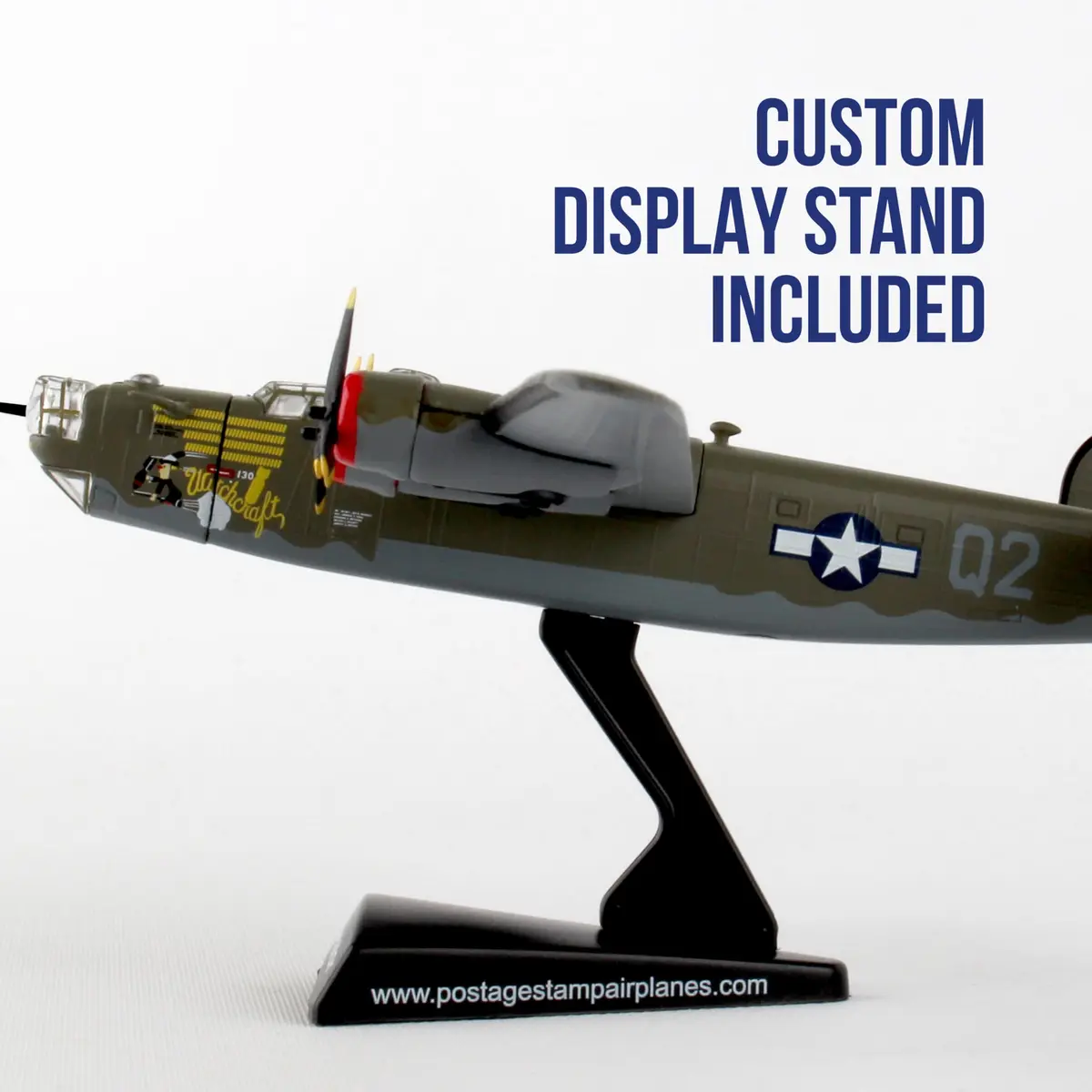 Daron Postage Stamp B-24 Liberator "Witchcraft" 1/163 Scale Die-Cast Metal WWII Bomber Model | Collectible Aircraft for Adult Collectors - view 5