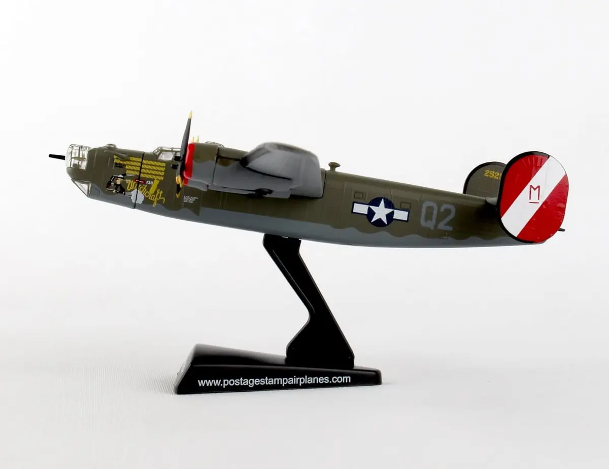 Daron Postage Stamp B-24 Liberator "Witchcraft" 1/163 Scale Die-Cast Metal WWII Bomber Model | Collectible Aircraft for Adult Collectors - view 9