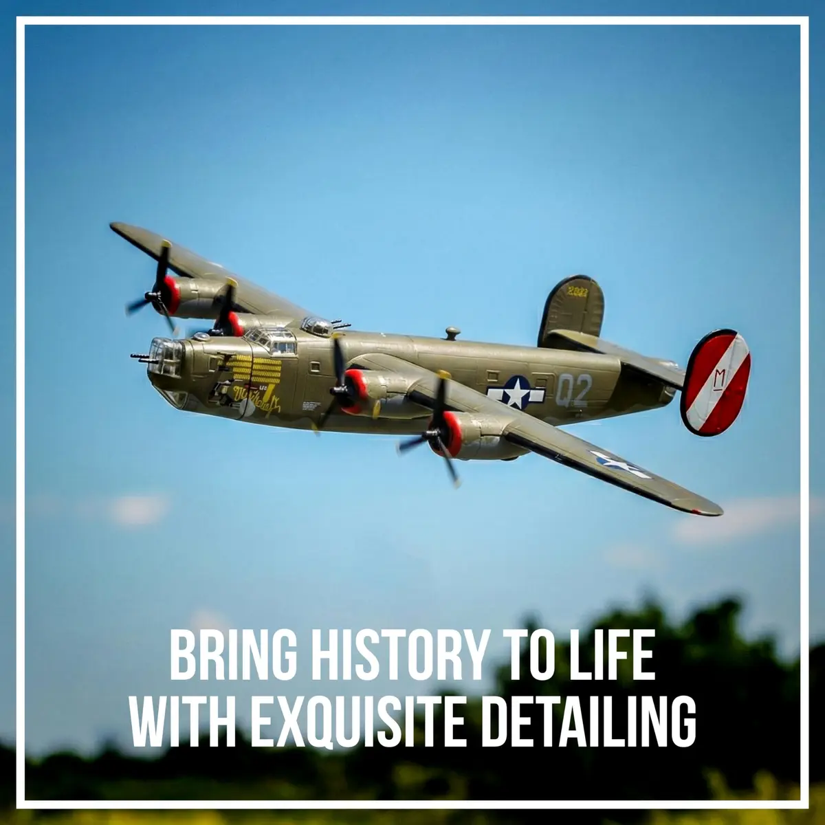 Daron Postage Stamp B-24 Liberator "Witchcraft" 1/163 Scale Die-Cast Metal WWII Bomber Model | Collectible Aircraft for Adult Collectors - view 4