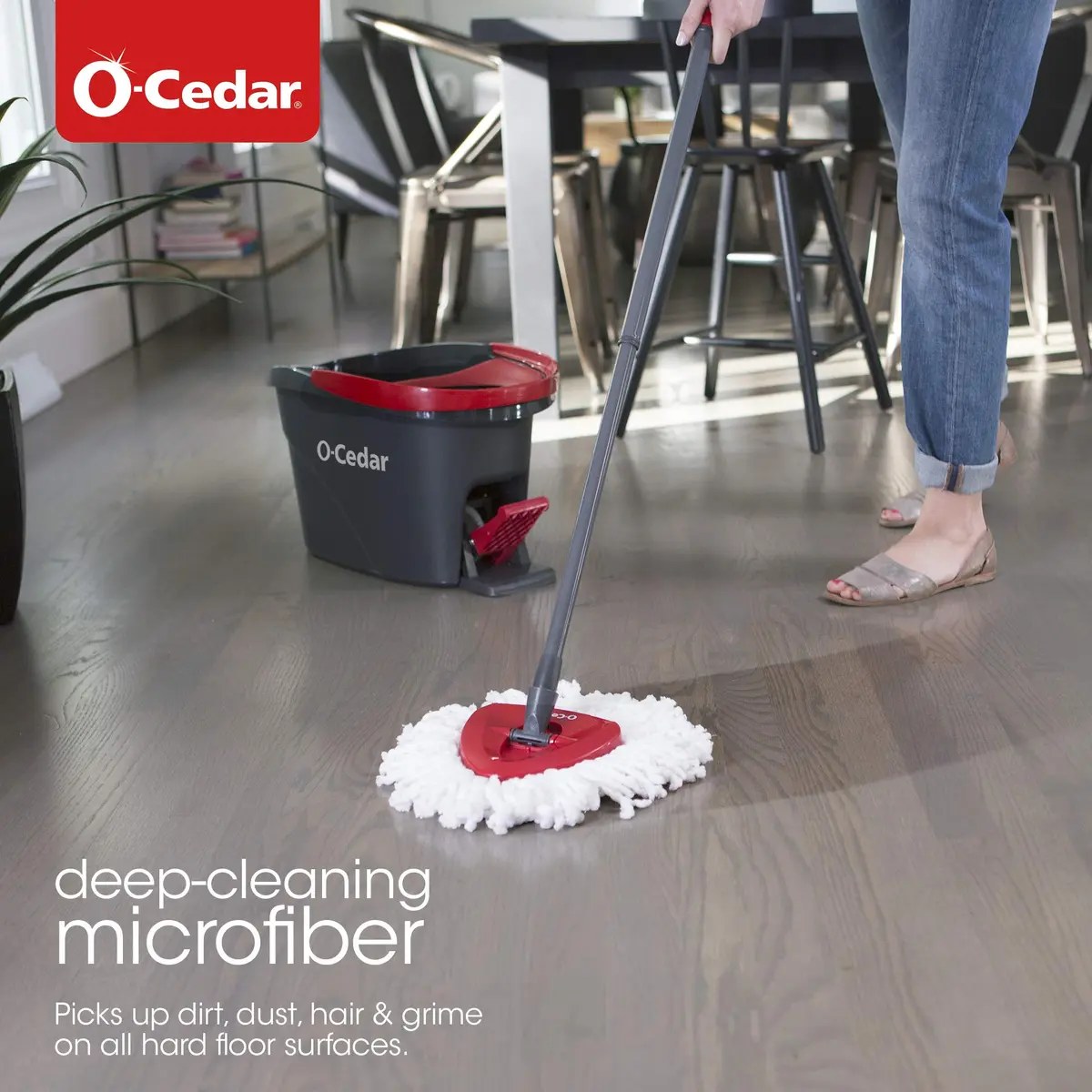O-Cedar EasyWring Microfiber Spin Mop and Bucket System | Efficient Hard Floor Cleaning in India - view 4
