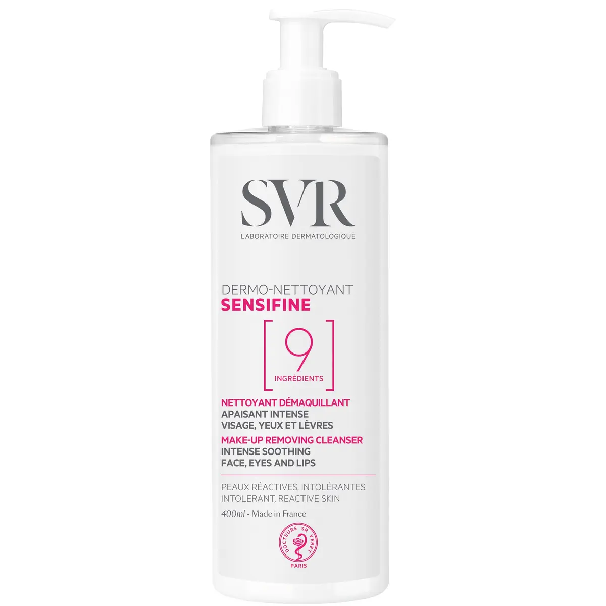 SVR Sensifine Dermo-Cleanser Cream 400ml (13.5 fl oz) | Gentle Makeup Remover for Sensitive Skin - main product image