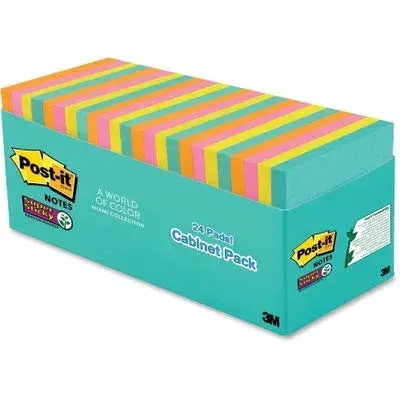 Post-it Super Sticky Notes, 3 x 3 in, Supernova Neons, 24 Pads | 2x Sticking Power - view 4